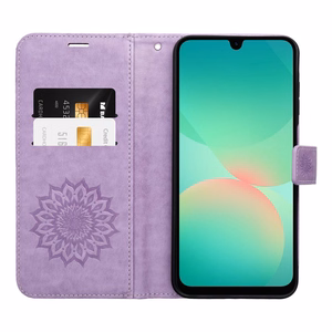 MEZZO grāmatas tipa viedtālruņa apvalks XIAOMI Redmi Note 14 PRO 4G ar mandalu, violets