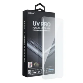 UV PRO rūdītais stikls X-ONE – paredzēts Samsung Galaxy S10 (saderīgs ar vāciņu)