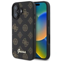 Guess peonijas skripts magnētiskais viedtālruņa apvalks iPhone 16 - melns