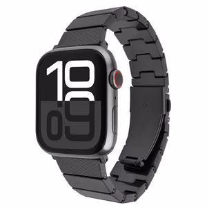 FIXED FIXREST-434-CB – epoksīdsveķu pulksteņa siksniņa, 44/45/46/49 mm, Apple Watch, oglekļa melna