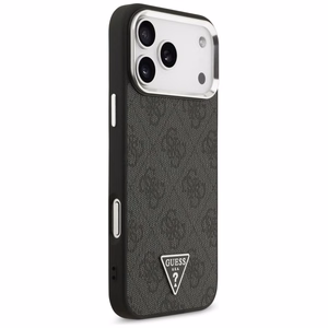 Guess 4G Triangle Logo Magnētiskais viedtālruņa apvalks iPhone 17 Pro Max - melns