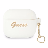 Guess GUA3LSCHSH AirPods 3 apvalks balts silikona Charm Heart kolekcija