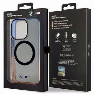 Apvalks BMW BMHMP14XHTGE iPhone 14 Pro Max 6.7" pelēks/pelēks cietais apvalks Gradients Buferis MagSafe