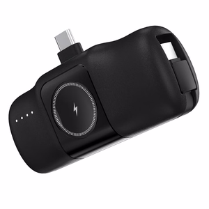 Внешний аккумулятор Wozinsky (WF16-YCS) USB-C + зарядка Apple Watch 5000mAh (20W) чёрный