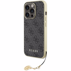 Guess GUHCP15LGF4GGR iPhone 15 Pro 6.1" pelēks/pelēks cietais apvalks 4G Piekariņu Kolekcija