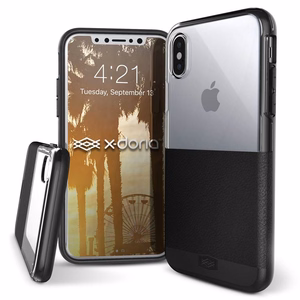 X-Doria Dash Leather vāciņš ierīcei iPhone X, melns