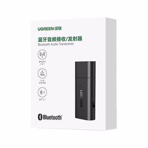 Ugreen Bluetooth 5.1 raidītājs / uztvērējs bezvadu audio adapteris 3.5mm mini jack melns (CM523 60300)