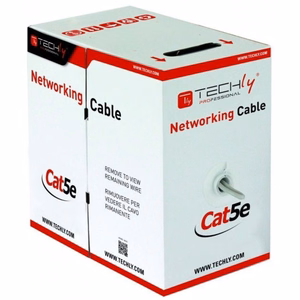 Techly ITP8-RIS-0305LO F/UTP kabelis Cat.5E CCA 305 m, cietāis, āra, melns