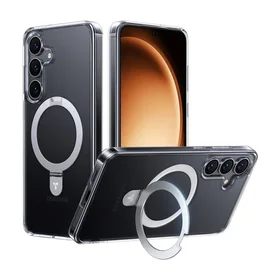 Torras Ostand Series viedtālruņa apvalks Samsung S25 (caurspīdīgs)