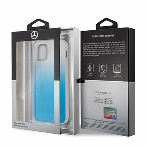 Mercedes Transparent Line viedtālruņa apvalks iPhone 12 / iPhone 12 Pro - zils