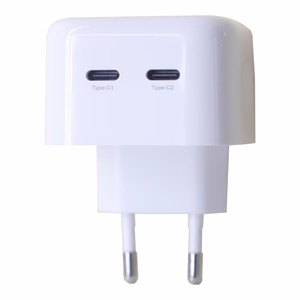 Sienas lādētājs MX THUNDER PD 35W, 2xUSB-C balts