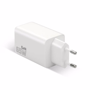 GaN lādētājs 1 x USB, 2 x USB-C Quick Charge 4+ 65W balts
