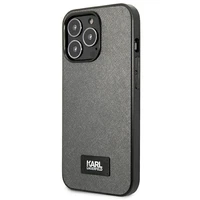 Karl Lagerfeld Saffiano plāksnes viedtālruņa apvalks iPhone 13 Pro Max 6.7" - sudraba