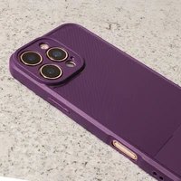 Viedtālruņa apvalks vienkāršs oglekļa iPhone 12 6,1 violeta