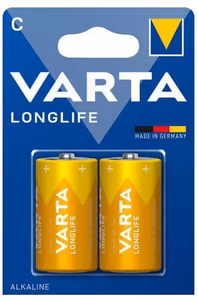 VARTA Alkaline Battery R14 (Type C) Longlife 2 pcs