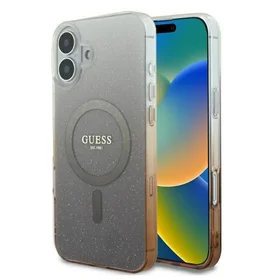 Guess IML Mirdzošs gradients Magnētiskais viedtālruņa apvalks iPhone 16 Plus - brūns