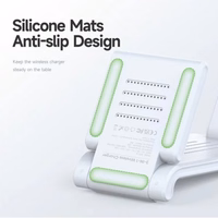 Bezvadu lādētājs Dux Ducis "W10-A 3in1" Balts 15W (priekš iPhone / Apple Watch / Airpods)