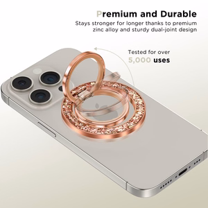 Tech-Protect MMR200 magnētiskais turētājs / gredzens ar MagSafe - rozā ar kristāliem