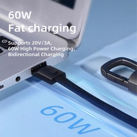 Tech-Protect Ultraboost DNA kabelis ar atslēgu piekariņu USB-C PD 60W / 3A - pelēks