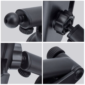 FORCELL F-GRIP Carbon Bracket standarta rokas auto turētājs vējstiklam / paneļa stiprināšanai melns