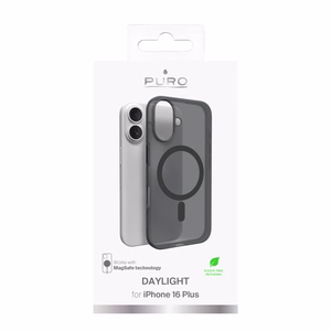 Puro Daylight MagSafe silikona viedtālruņa apvalks iPhone 16 Plus - melns