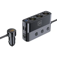 Auto lādētājs 3mk Auto strāvas sadalītājs 120W 3xUSB-A/USB-C/3xDC