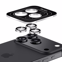 Benks Grūdinātais stikls Glass Warrior Metāla objektīva aizsargstikls kamerai Iphone 17 (2 gab.) melns