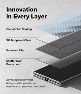 Ringke Easy Slide Privacy 360 2 privātuma aizsargstiklu komplekts modelim Samsung Galaxy Z Fold 8 Ultra