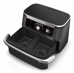 Ninja Foodi FlexDrawer AF500EU – divu zonu karstā gaisa friteris, 2470 W, 10.4 l, melns