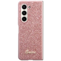Guess Glitter Script viedtālruņa apvalks Samsung Galaxy Z Fold 5 - rozā