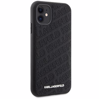 Karl Lagerfeld Quilted K Pattern viedtālruņa apvalks iPhone 11 / Xr - melns
