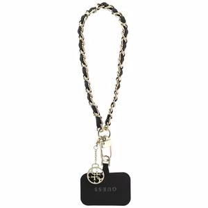 GUESS hand strap GUOUCHSAMC4K (Saffiano Chain Strap 4G Charm) black