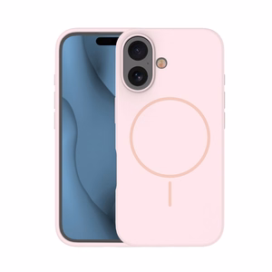 Silikona Thin Mag maciņš for iPhone 16 Pro Max 6,9" gaiši rozā