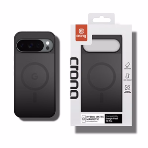 Crong Hybrid Matte Magnetic MagSafe vāciņš ierīcei Google Pixel 10 Pro, melns
