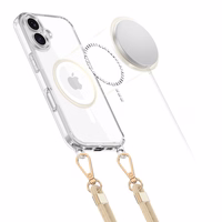 Tech-Protect FlexAir Chain MagSafe iPhone 16 apvalks - caurspīdīgs + 2 siksniņas (melna un taupe)