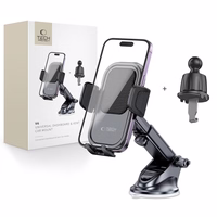 Tech-Protect V6 automašīnas tālruņa turētājs paneļa / gaisa ventilācijas stiprinājumam - melns