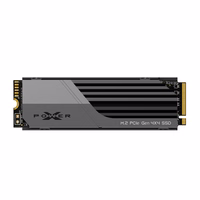 SILICON POWER PCIe Gen 4x4 XS70 Internal solid state drive SSD 2TB M.2 2280 NVMe 1.4 (SP02KGBP44XS7005) melns, pelēks