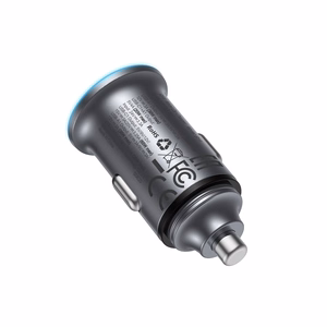 Auto lādētājs Acefast B15 65W USB-C/USB-A pelēks