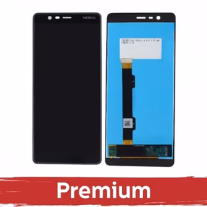 LCD displejs saderīgs ar Nokia 5.1 (Nokia 5 2018) melns OEM