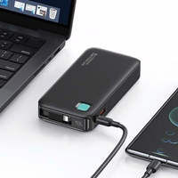 USAMS Portatīvais lādētājs ar satīšanas Lightning kabeli 10000 mAh PD 20W Fast Charge XY Series melns 10KCD22501 (US-CD225)