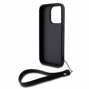 DKNY Viedtālruņa apvalks ar siksniņu un logotipu iPhone 15 Pro - melns