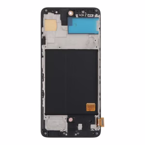 Ekrāns Samsung A515 A51 2020 ar skārienjutīgo stiklu un rāmīti melns OLED (real size)