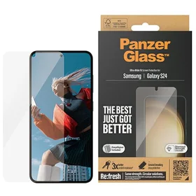 PanzerGlass īpaši plats aizsargstikls ar aplikatoru Samsung Galaxy S24
