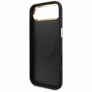 GUESS viedtālruņa apvalks IPHONE 17 Air, saderīgs ar MagSafe GUHMP17MP4GTDGMK (4G PU W/ Triangle Logo) zelts un melns