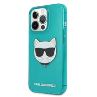 Karl Lagerfeld KLHCP13LCHTRB iPhone 13 Pro / 13 6.1" zils cietais apvalks Spīguļu Choupette Fluo