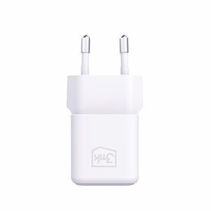 3mk Hyper Charger PD GaN 25W sienas lādētājs ar USB-C kabeli – balts