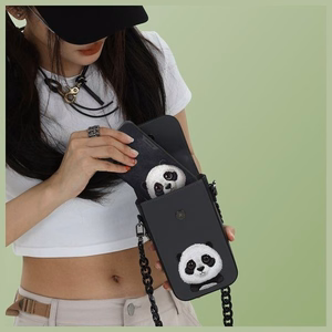 Nimmy Big Eyed Pet 2.0 Panda telefona soma - melns