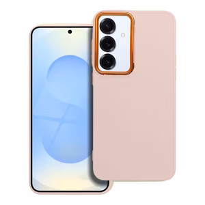FRAME viedtālruņa apvalks SAMSUNG S25 Plus pūderrozā krāsā