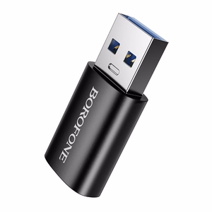 Borofone adapteris BV26B - USB uz Type C - melns