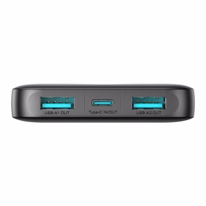 Portatīvais lādētājs Joyroom JR-PBF12 10000mAh 2,4A 2x USB-A 1x USB-C (melns)